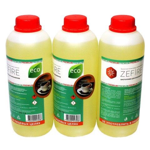 Биотопливо Premium с запахом кофе 1,1 литра  (ZeFire)