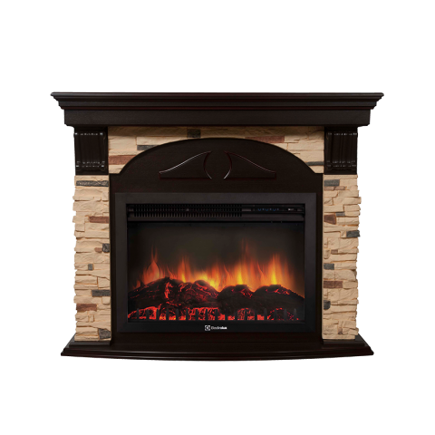 Портал Torre 25U (угловой) камень сланец натуральный, шпон темный дуб