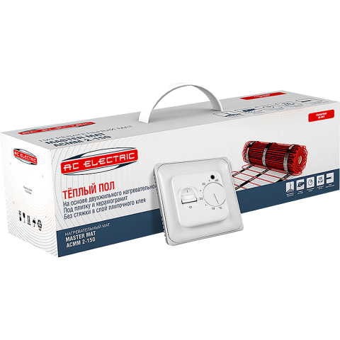 Мат нагревательный AC ELECTRIC ACМM 2-150-1,5 (комплект теплого пола с терморегулятором)
