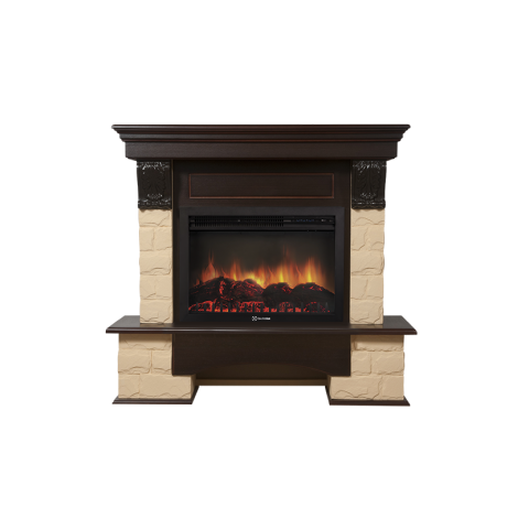 Портал Forte 25U (угловой) камень бежевый, шпон темный дуб