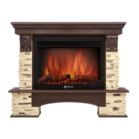 Портал Pietra 30S камень сланец натуральный, шпон темный дуб