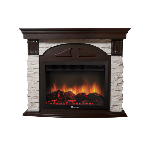 Портал Torre 30U (угловой) камень белый, шпон темный дуб