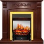 Каминокомплект Sorrento угловой - Орех с очагом Fobos FX M Brass