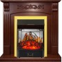 Каминокомплект Sorrento угловой - Орех с очагом Majestic FX M Brass Каминокомплект Sorrento угловой - Орех с очагом Majestic FX M Brass