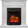 Каминокомплект Sorrento угловой - Белый дуб с очагом Majestic FX Black