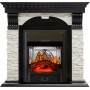 Каминокомплект Dublin - Венге / Сланец белый с очагом Majestic FX M Black
