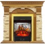 Каминокомплект Dublin -  Дуб / Сланец с очагом Majestic FX M Brass