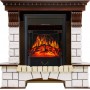 Каминокомплект Pierre Luxe угловой - Темный дуб / Белый с очагом Majestic FX Black Каминокомплект Pierre Luxe угловой - Темный дуб / Белый с очагом Majestic FX Black
