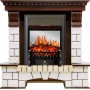 Каминокомплект Pierre Luxe - Темный дуб / Белый с очагом Fobos FX M Black Каминокомплект Pierre Luxe - Темный дуб / Белый с очагом Fobos FX M Black