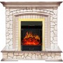 Каминокомплект Preston - Белый/Слоновая кость с патиной с очагом Majestic FX Brass