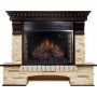 Каминокомплект Pierre Luxe - Темный дуб / Сланец (Высота 1320 мм) с очагом Dioramic 28 LED FX