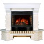 Каминокомплект Pierre Luxe угловой - Белый / Сланец белый с очагом Dioramic 25 LED FX