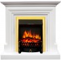 Каминокомплект Bradford - Белый с очагом Fobos FX Brass