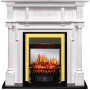 Каминокомплект Oxford - Белый с очагом Fobos FX M Brass