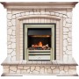 Каминокомплект Preston - Белый/Слоновая кость с патиной с очагом Cavendish
