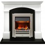 Каминокомплект Langford - Белый с черным с очагом Chesford