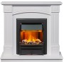 Каминокомплект Boston - Белый (Высота 925см) с очагом Brookline Black