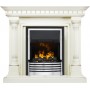 Каминокомплект Dallas - Слоновая кость с патиной с очагом Flagstaff