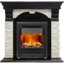 Каминокомплект Dublin - Венге / Сланец белый с очагом Brookline Black