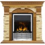 Каминокомплект Dublin -  Дуб / Сланец с очагом Flagstaff
