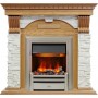 Каминокомплект Dublin - Дуб / Сланец белый с очагом Chesford