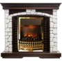 Каминокомплект Glasgow - Темный дуб / Белый с очагом Atherton
