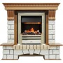 Каминокомплект Pierre Luxe - Дуб / Белый (Высота 1020мм) с очагом Cavendish