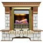 Каминокомплект Pierre Luxe - Дуб / Белый (Высота 1020мм) с очагом Danville Antique Brass FB2 Каминокомплект Pierre Luxe - Дуб / Белый (Высота 1020мм) с очагом Danville Antique Brass FB2