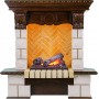 Каминокомплект Pierre Luxe - Темный дуб / Шампань (Высота 975мм) с очагом Cassette 400 NH