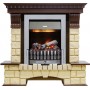 Каминокомплект Pierre Luxe - Темный дуб / Шампань (Высота 1050мм) с очагом Danville Chrome FB2