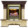 Каминокомплект Pierre Luxe - Темный дуб / Шампань (Высота 1050мм) с очагом Danville Antique Brass FB2