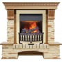Каминокомплект Pierre Luxe - Дуб / Сланец с очагом Danville Brass FB2
