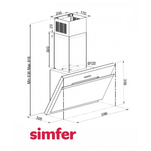 Вытяжка Simfer 8651SM