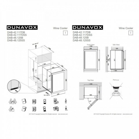 Винный шкаф Dunavox DAB-48.125SS